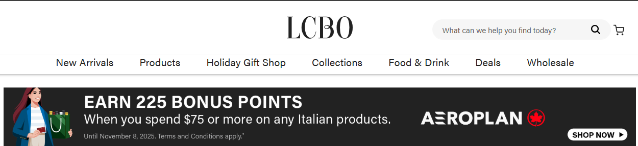 Aeroplan LCBO promo