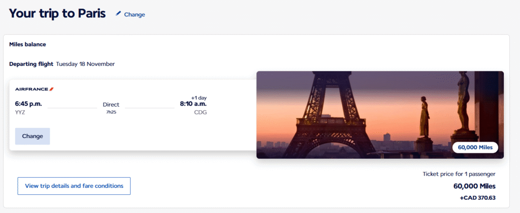 Airf Fance Saver Booking Business Class