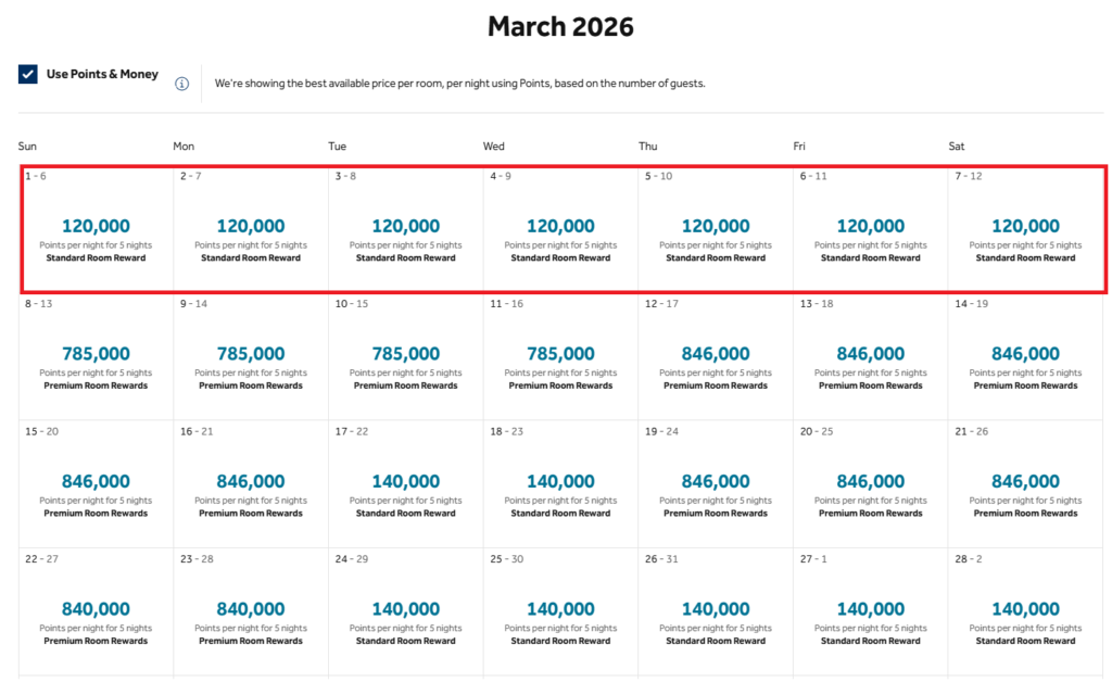Waldorf Astoria in Costa Rica  with points