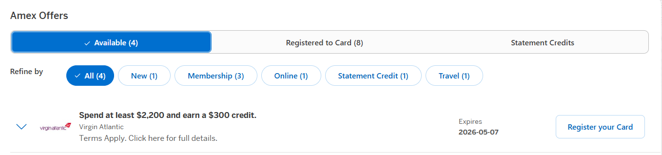 Virgin Atlantic Flight Credit