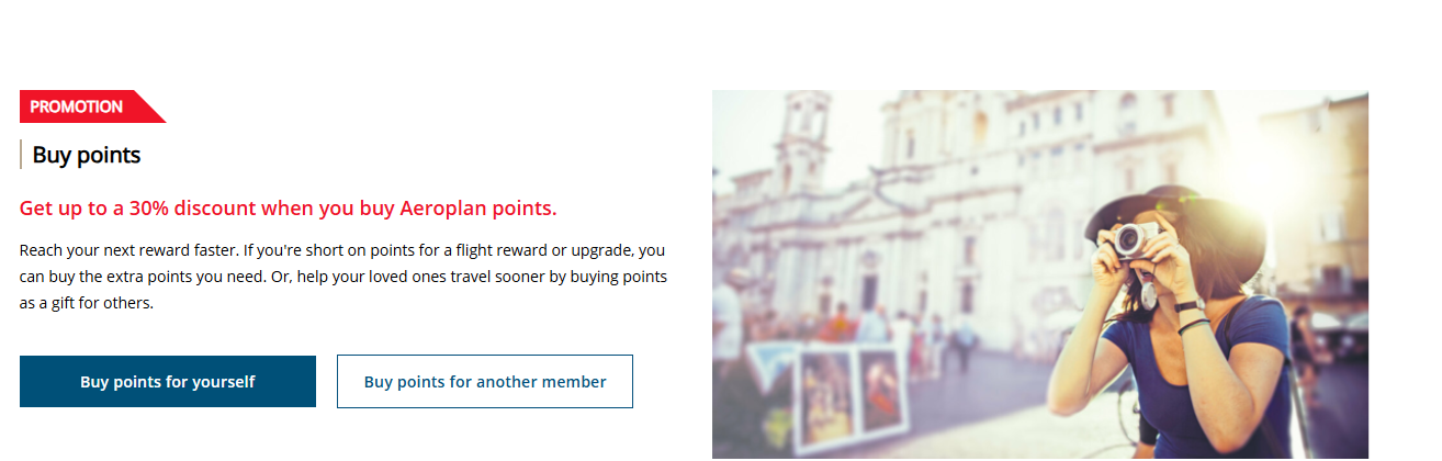 Buy Aeroplan Points With Up To 30% Discount