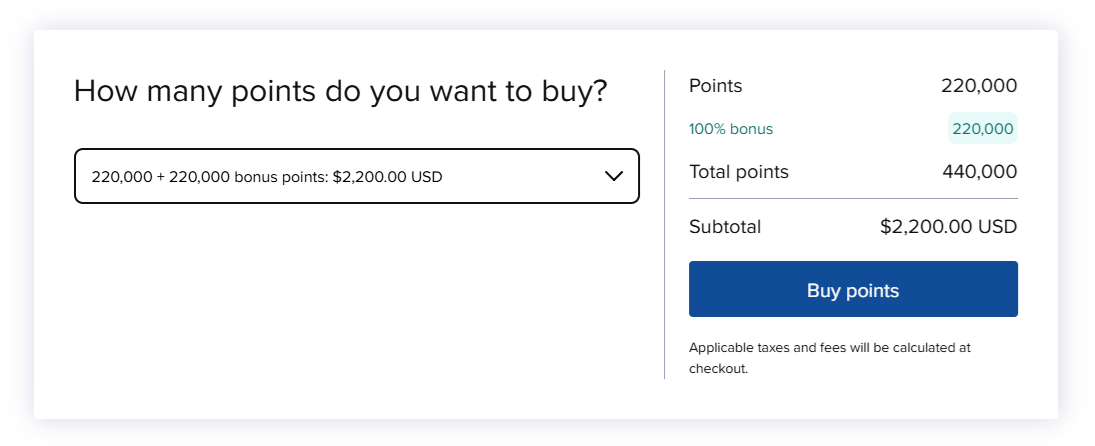 buy hilton points with 100% bonus 220K for $2200 Buy hilton points with 100% bonus220K for $2200
