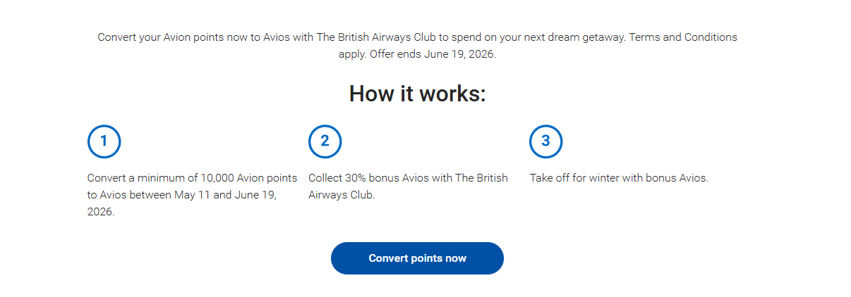 RBC Avion to British Airways Transfer Bonus: 30% Until June 19, 2026