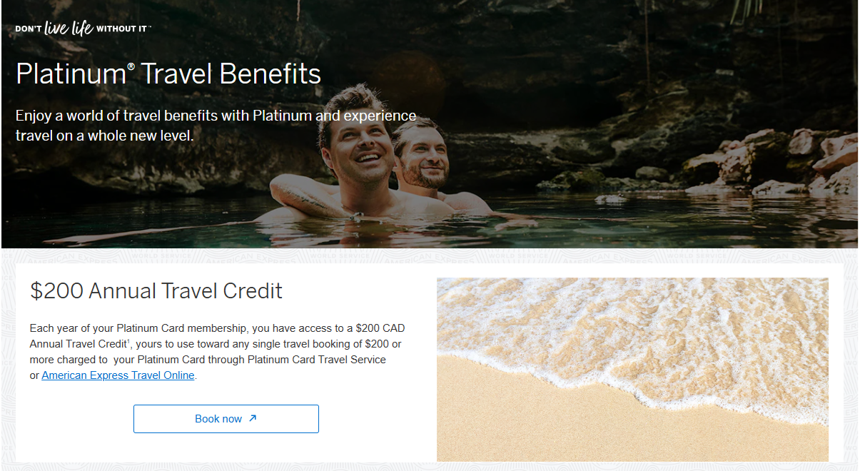 Amex Platinum $200 Travel Credit
