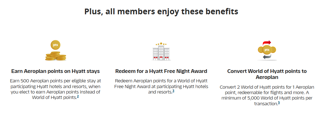 Air Canada Business Class Flight with Aeroplan® Points Aeroplan and Hyatt Partnership