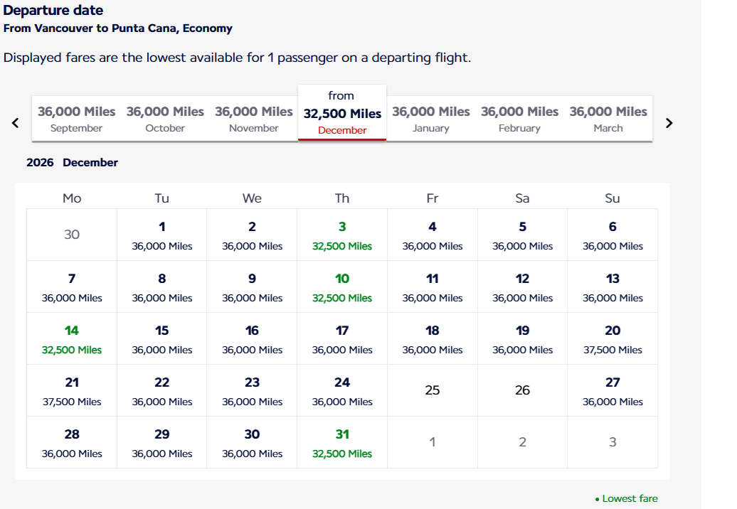 Book WestJet Flights with Flyign Blue points: WestJet YVR to Punta Cana Dec 2026 Book WestJet Flights with Flyign Blue points: WestJet YVR to Punta Cana Dec 2026