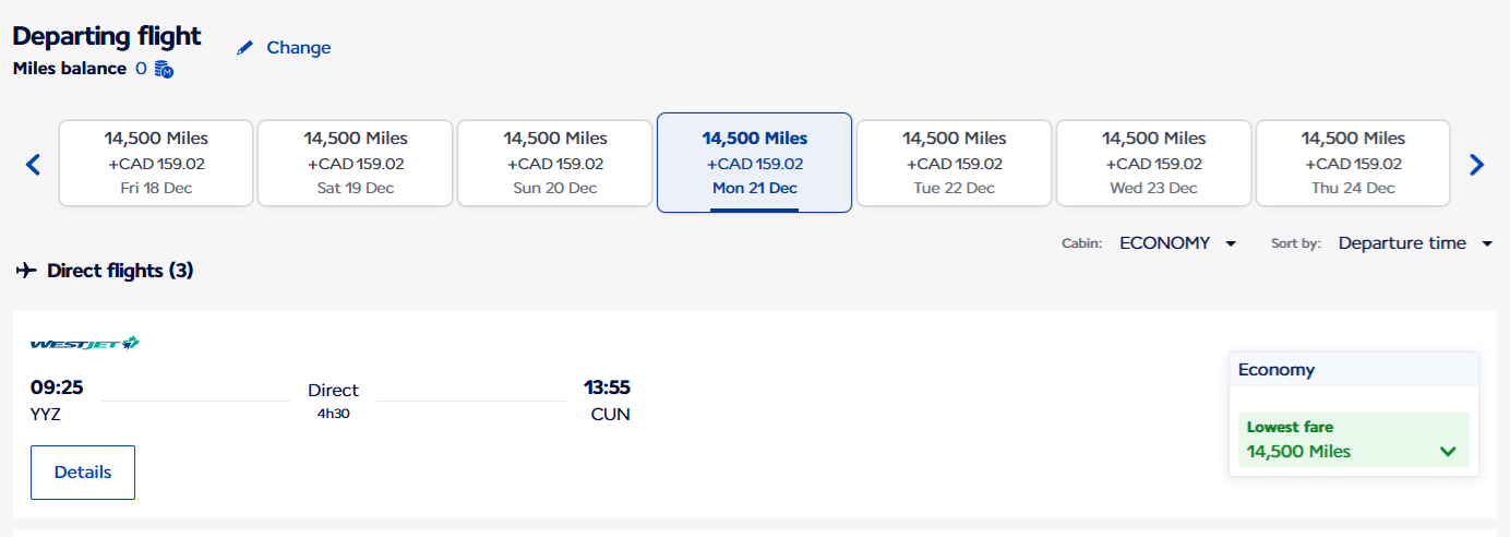 Book WestJet flights with Flying Blue miles: YYZ to CUN Book WestJet flights with Flying Blue miles: YYZ to CUN