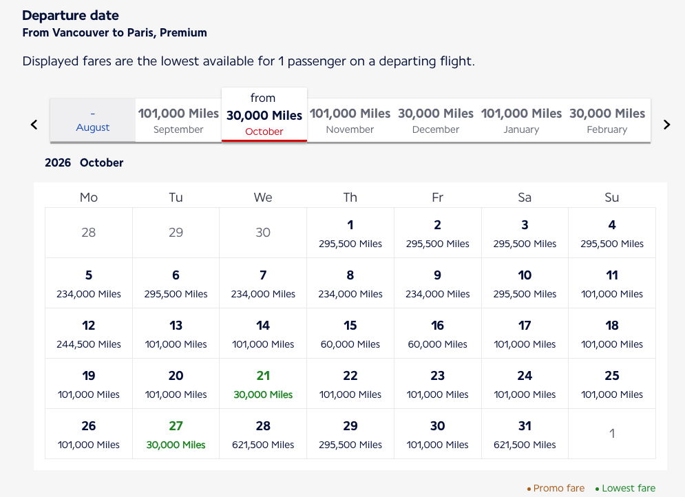 Flying Blue Promo Rewards for September 2026