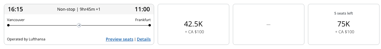 buy aeroplan points promotion_YVR_FRA_LH