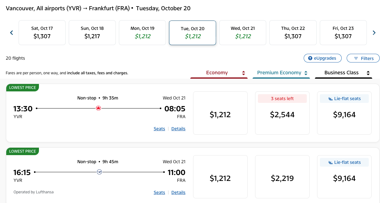 buy aeroplan points_YVR_FRA_CASH